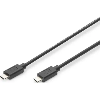 Datový kabel Digitus AK-300155-010-S USB kabel USB 2.0 1 m USB C Černá