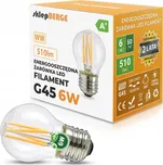 BERGE LED žárovka - E27 - G45 - 6W - 510Lm - filament - teplá bílá