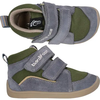 Chlapecké polobotky Celoroční obuv 3F Utah Hydro 3BE49/H34 bar3foot super flexi šedozelené barefoot hydrofobní velikost: 31