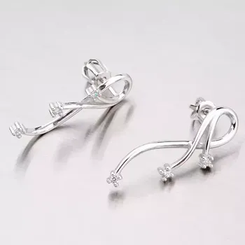 Náušnice Dámské náušnice bílé zlato 585 zirkon visací GZ2069B