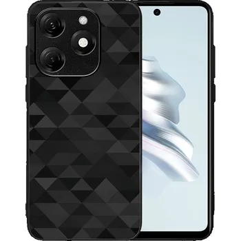 Pouzdro na tablet VSECHNONAMOBIL 92813 MY ART Ochranný kryt pro Tecno Spark 20C / Tecno Spark Go 2024 BLACK TRIANGLES (232)