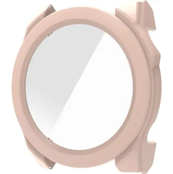 Příslušenství k chytrým hodinkám VSECHNONAMOBIL 91234 PC FULL COVER Plastový kryt se sklem pro Garmin Fenix 8 AMOLED 47mm růžový