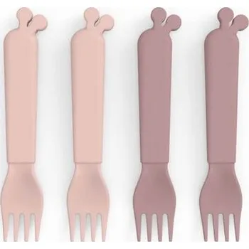 dětská jídelní sada DONE BY DEER Kiddish set vidliček Raffi - růžové