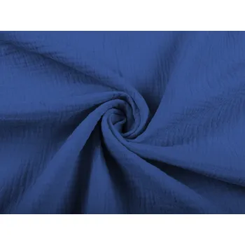 Mušelín dvojitá gázovina MSN-051 Modrá - metráž šířka 140 cm