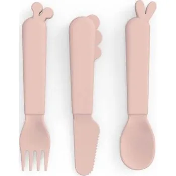 dětská jídelní sada DONE BY DEER Kiddish dětská sada příborů Deer friends - růžová