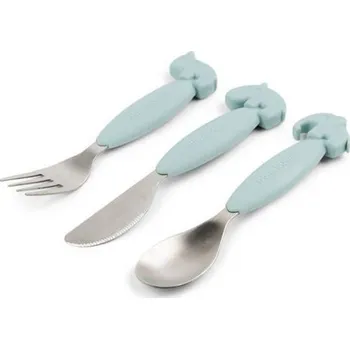 dětská jídelní sada DONE BY DEER Easy-grip příborový set Deer friends modrý