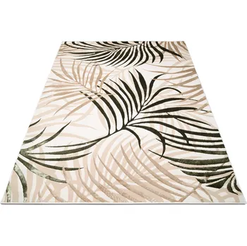 Koberec Moderní koberec Golden - listy 1 - krémový/zelený/zlatý Rozměr koberce: 80x150 cm