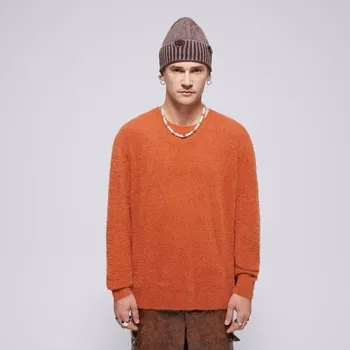 Pánský svetr Vans Svetr Elmsford Solid Crew Sweater Oranžová S