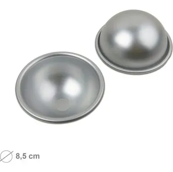 kreativní sada Manumi dvoudílná sada hliníkových forem na šumivé bomby ve tvaru koule ⌀8,5 cm