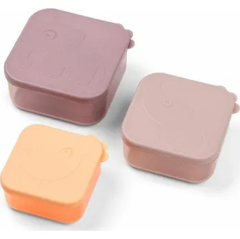 dětská jídelní sada DONE BY DEER svačinové boxy Deer friends růžová