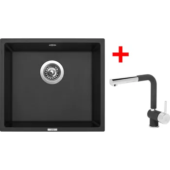 Granitový dřez Akční Sinks FRAME 457 Granblack + MIX 3 P GR