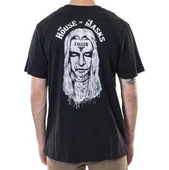 Pánské tričko tričko street pánské - House Of Masks Tee - FALLEN - FMU1RE08 BLACK WHITE - M