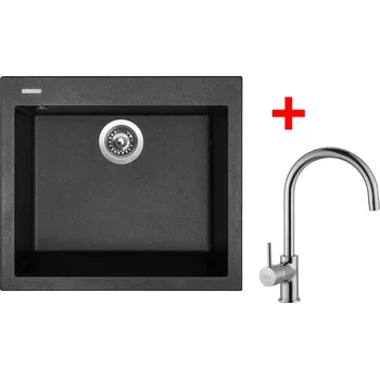 Granitový dřez Akční Sinks CUBE 560 Granblack + VITALIA