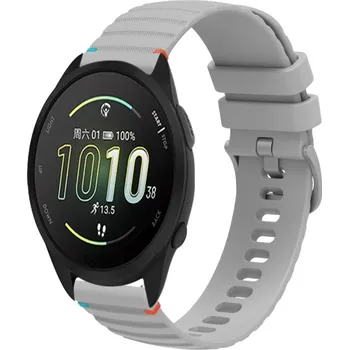 Ostatní příslušenství k chytrým hodinkám VSECHNONAMOBIL 91379 WAVY Silikonový řemínek pro Garmin Forerunner 165 šedý