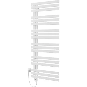 Radiátor Těleso koupelnové trubkové Isan Miro 1236 x 500 mm, 496 W, pravé, elektrické s regulátorem Mini PW, sněhově bílá RAL 9016