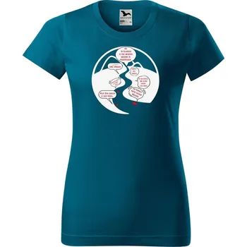 Dámské tričko DOBRÝ TRIKO Dámské vodácké tričko NA ŘECE Barva: Petrolejová, Velikost: L