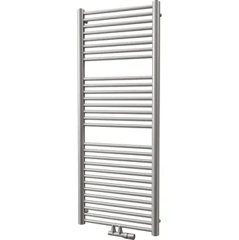 Těleso koupelnové trubkové Isan Silla Inox 820 x 600 mm, 322 W, elektrické s regulátorem Mini PW, nerez