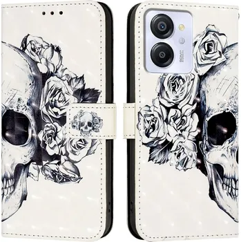 Pouzdro na tablet VSECHNONAMOBIL 91456 ART Peněženkový kryt pro Blackview Color 8 SKULL