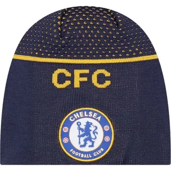 Čepice Klubový kulich New Era ENGINEERED SKULL BEANIE CHELSEA FC OS Tmavě modrá, Žlutá, Mix