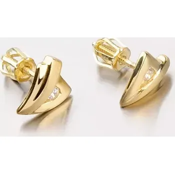 Náušnice Dámské náušnice žluté zlato 585 zirkon DZ1865ZL