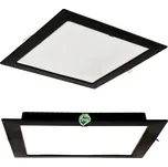 BERGE Čtvercový LED panel zapuštěný černý - 24W - PC - neutrální bílá