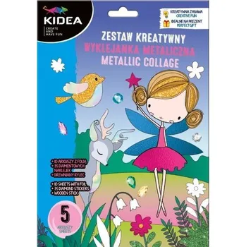 Set školních potřeb Wyklejanka metaliczna Magiczny Świat KIDEA