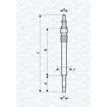 Zapalovací a žhavicí svíčka Žhavicí svíčka MAGNETI MARELLI 062900012304