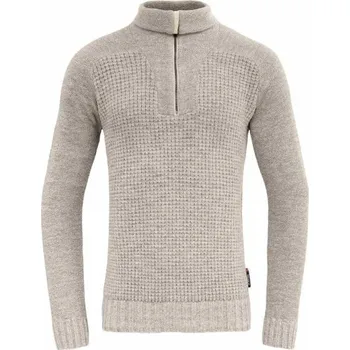 Pánský svetr Pánský vlněný svetr Devold BISPEN WOOL ZIP NECK XXL Šedá