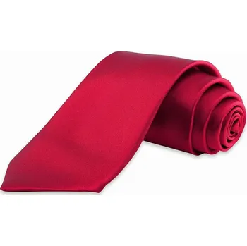 Pánská kravata K1 - vzor 12 - CHERRY ČERVENÁ - MATNÁ