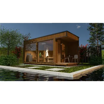 Sauna Nordic wood Zahradní sauna Vibe Luxury borovice 5,4 včetně zastřešené terasy