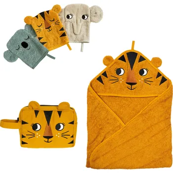 Koupací sada pro miminko od narození Roommate tygr GOTS