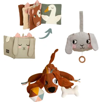 Panenka Roommate Sada aktivních prvních hraček pro miminko 0-12m Farma s králíčkem