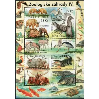 Poštovní známka Česká pošta (2019) A 1038 - 1041 ** - Česká republika - Ochrana přírody - Zoologické zahrady IV.