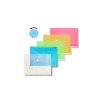 Obalový materiál Obálka A4 PVC s drukem s eurozávěsem diagonal transparentní