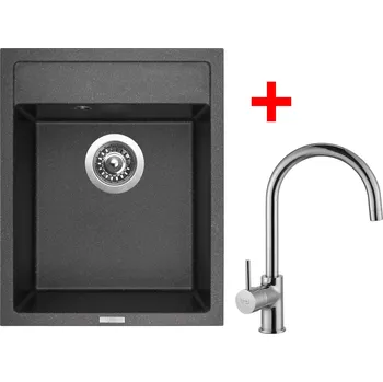 Kuchyňský dřez Akční Sinks CLASSIC 400 Granblack + VITALIA