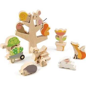 ostatní stavebnice Dřevěná balanční hračka Tender Leaf Stacking Garden Friends
