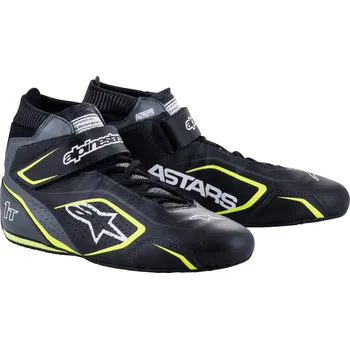 Moto obuv FIA závodní obuv Alpinestars Tech-1 T V3, Černá/šedá/žlutá