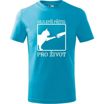 Chlapecké tričko DOBRÝ TRIKO Dětské tričko Nejlepší přítel Velikost: 134/8 let, Barva: Tyrkysová