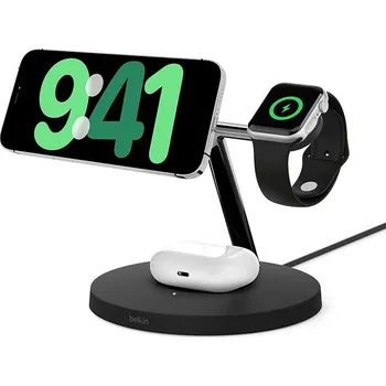 Belkin Boost Charge Pro Qi2 3v1 pro iPhone/Apple Watch/AirPods, černá