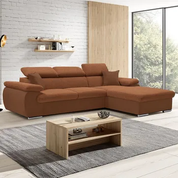 Sedací souprava Sedací souprava COOL | 281x191 cm | rozkládací + úložný prostor | PRAVÁ | oranžová 08/22