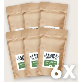 Sušené maso Výhodný set Hovězí jerky - Tymián 6ks
