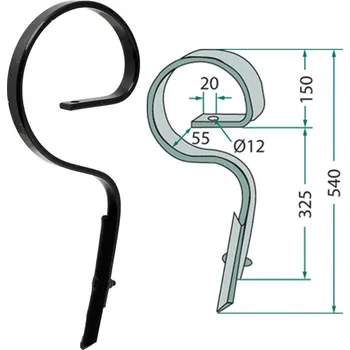 Pero kulitvátoru s radličkou o rozměru 32 x 10 mm a délce 540 mm pro kultivátory Kverneland a Rau