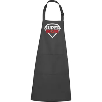 Kuchyňská zástěra DOBRÝ TRIKO Zástěra s potiskem Super mom Barva: Antracitová
