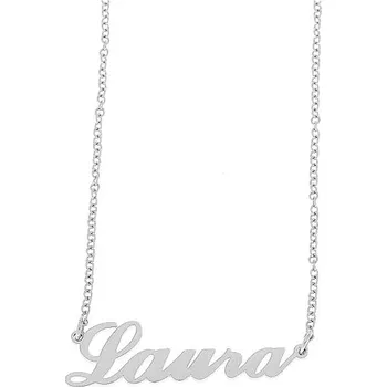 Náramek Ewena Řetízek z oceli se jménem Laura stříbrný