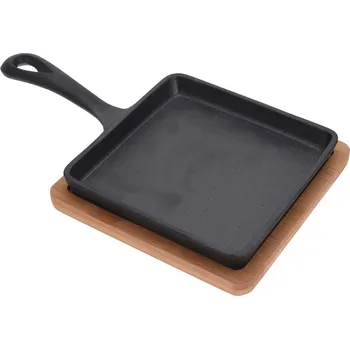 Pánev Sada litinové pánve a servírovací desky TROPE 24 cm černá
