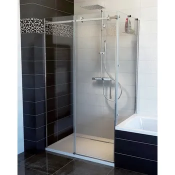 GELCO DRAGON Obdélníkový sprchový kout 1300mm s boční stěnou na vanu, čiré sklo