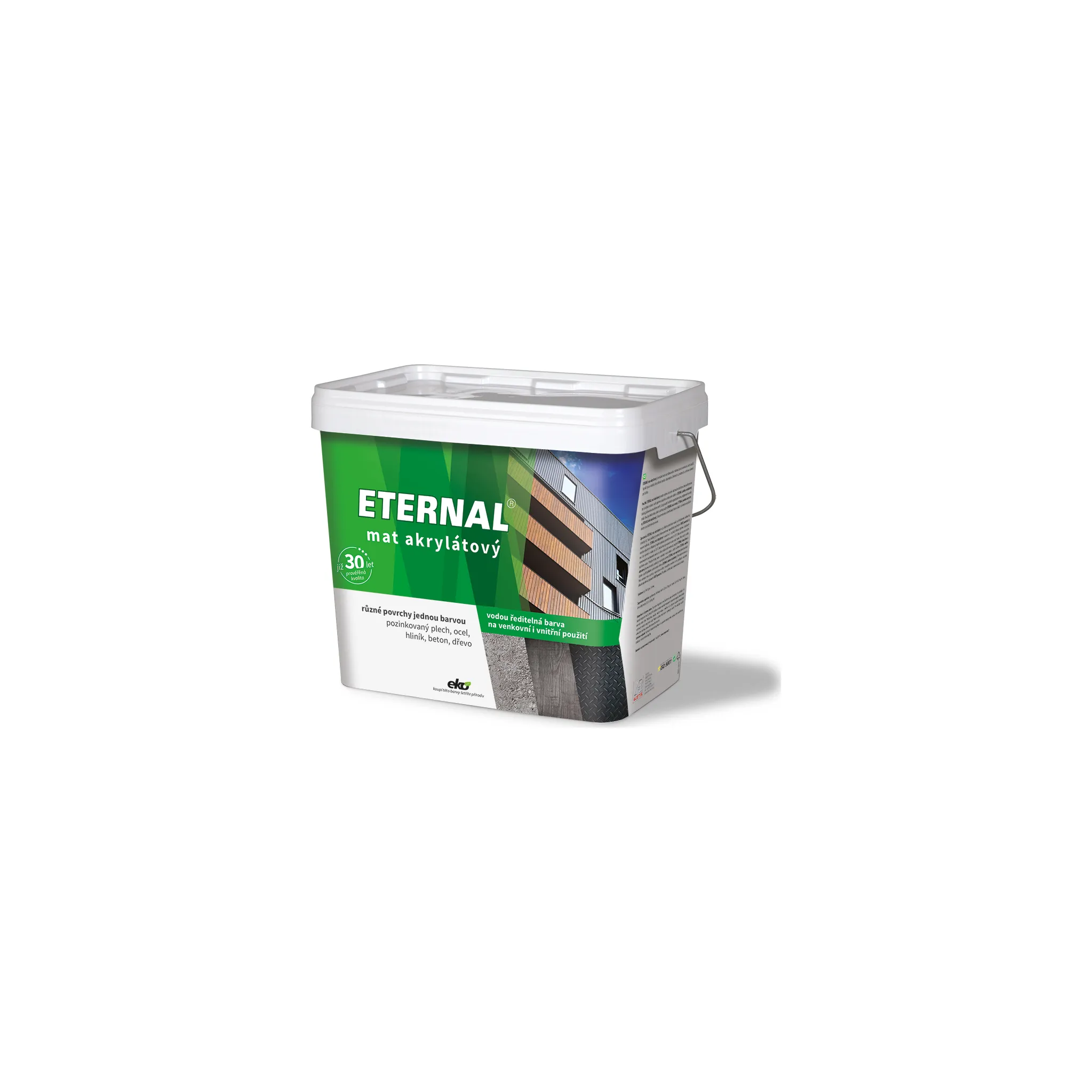 Fotografie 3 - Barva na kov AUSTIS Eternal mat akrylátový 5 kg 03 středně šedý