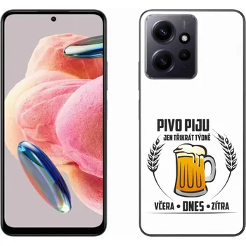 Pouzdro na mobilní telefon Gelový kryt mmCase na Xiaomi Redmi Note 12 4G - pivní motiv bílé pozadí