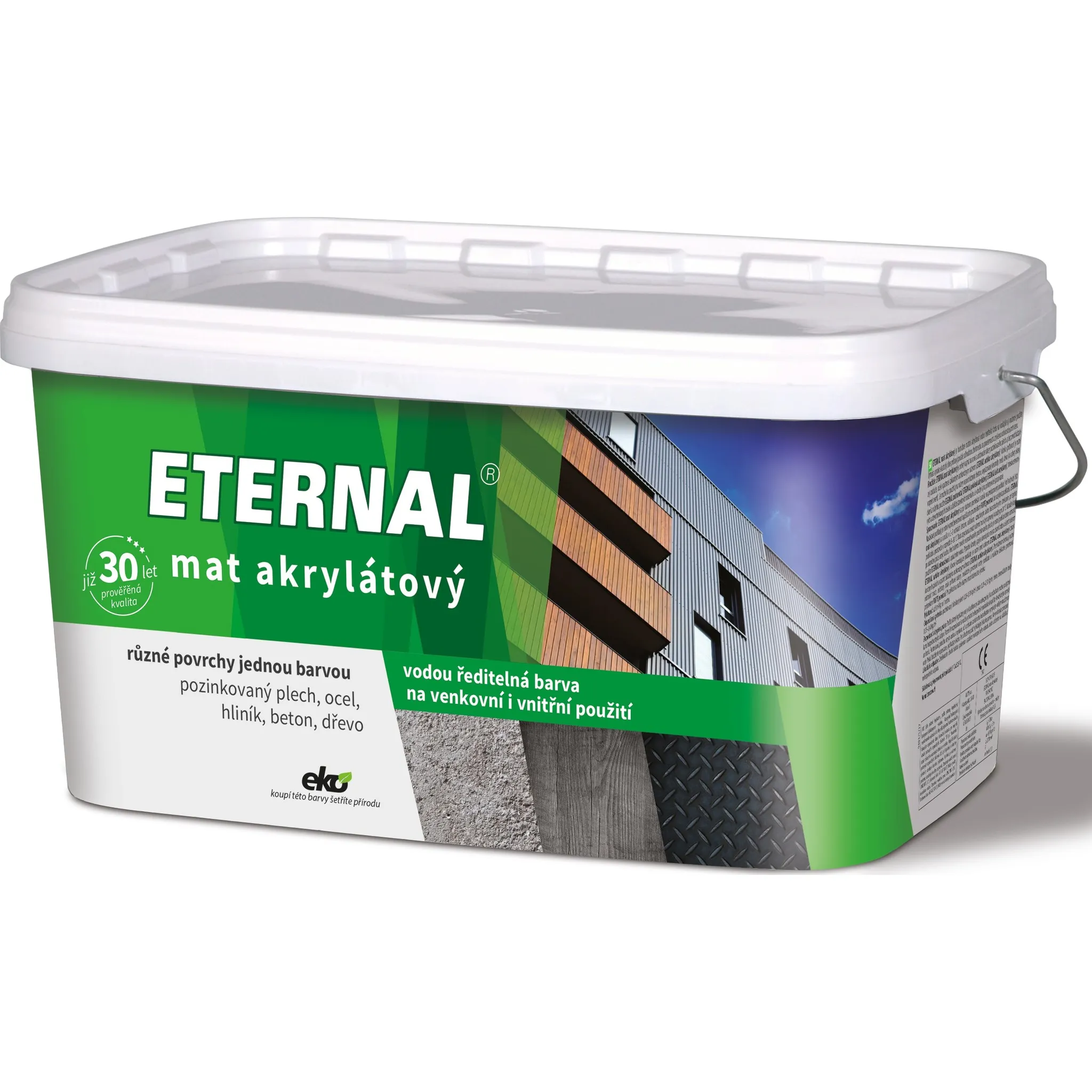 Fotografie 2 - Barva na kov AUSTIS Eternal mat akrylátový 5 kg 022 tmavě zelený