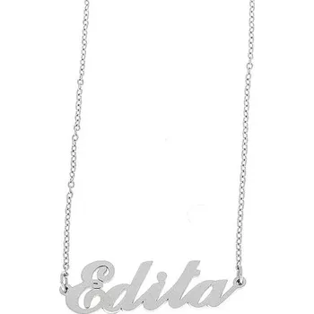 Náramek Ewena Řetízek z oceli se jménem Edita stříbrný